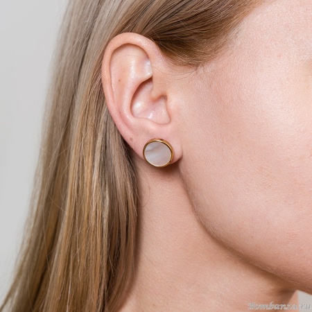 Пусеты Fiore Luna, SHELL WHITE